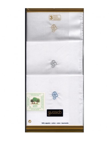 Estuche 3 Pañuelos Iniciales Bordadas...