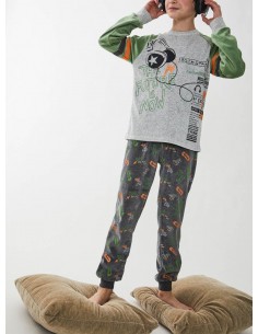 Pijama Largo Tundosado Rock...