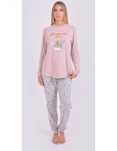 Pijama Largo Algodón...