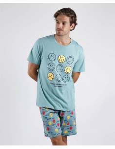 Pijama Corto Algodón Smiley...