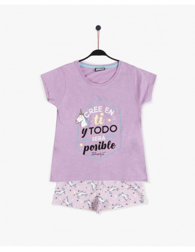 Pijama Corto Algodón Unicornios...