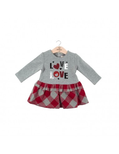 Vestido Cuadros Algodón Babybol 22179