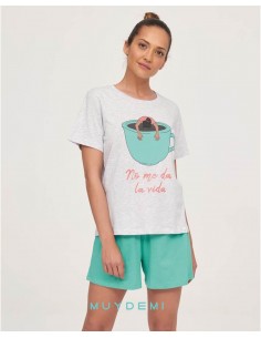 Pijama Corto Algodón "No me...