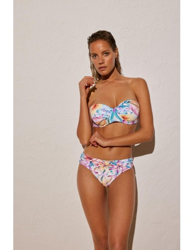 Bikini Bandeau Floral Con Aro Con...