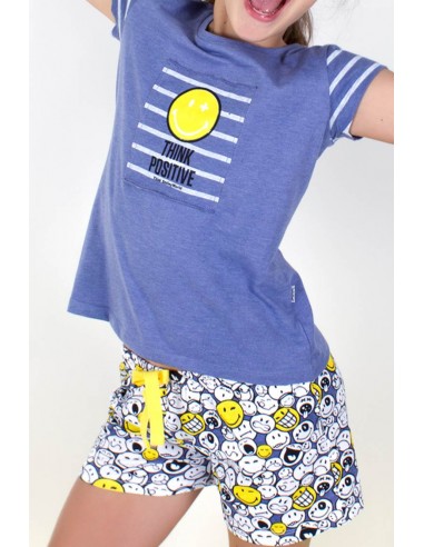 Pijama Corto Algodón Smiley Admas 50858