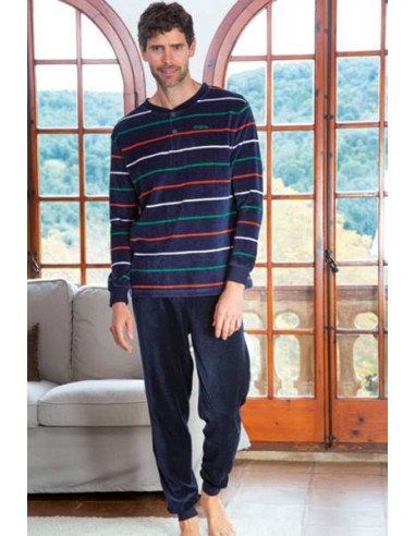 Pijama Largo Tundosado Rayas Muslher...