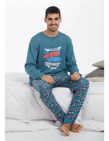 Pijama Largo Algodón Skate Cue 31202