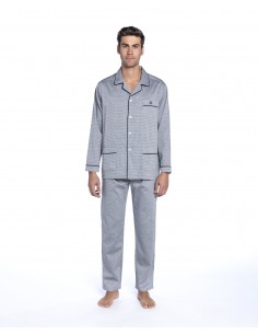 Pijama Largo Abierto Tela... 2