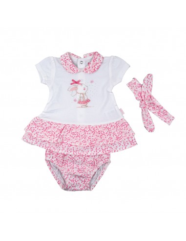 Vestido con Ranita y Cinta Algodón...