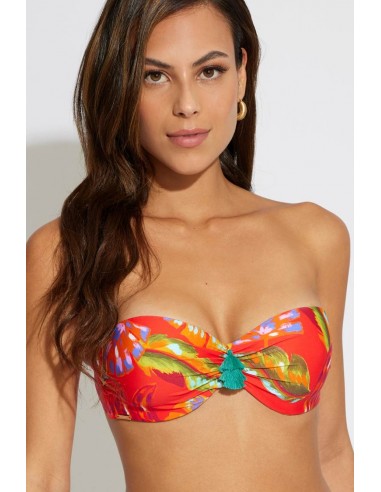 Bikini Bandeau Polinesia Con Aro Con...