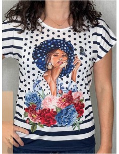 Blusa Flores Strategga 30214