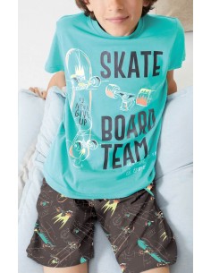 Pijama Corto Algodón Skate...