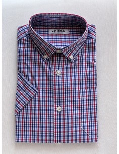 Camisa Manga Corta Cuadros...