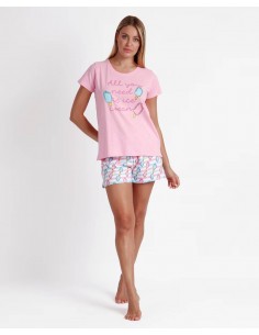 Pijama Corto Algodón Ice...