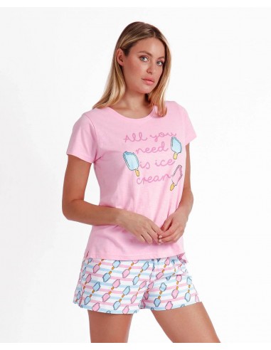 Pijama Corto Algodón Ice Cream Admas...