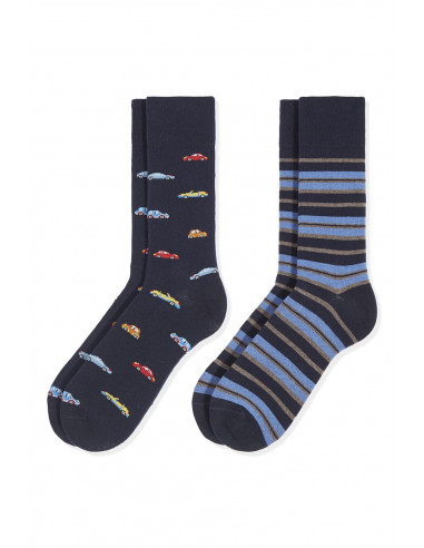 Pack 2 Calcetines Media Caña Algodón...