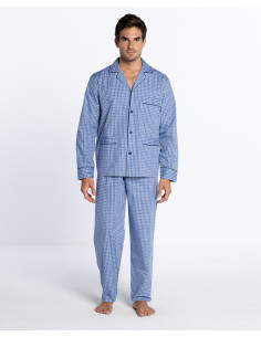 Pijama Largo Tela Cuadros...