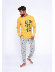 Pijama Largo Algodón Music...