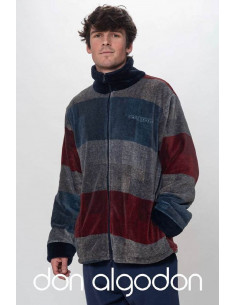 Bata Corta Cremallera Rayas...