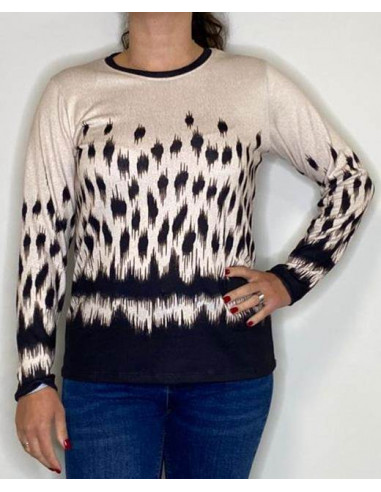 Camiseta Efecto Animal Print...