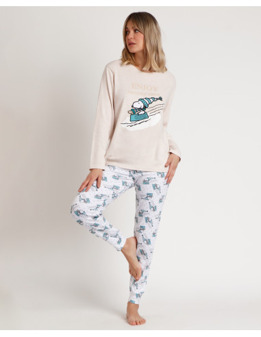 Pijama Largo Algodón Snoopy Admas 62429