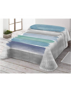 Manta Cama Terciopelo Rayas...