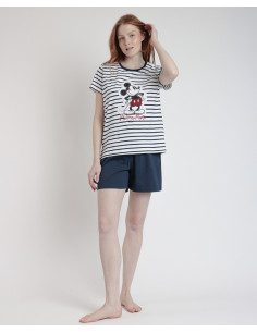 Pijama Corto Algodón Rayas...