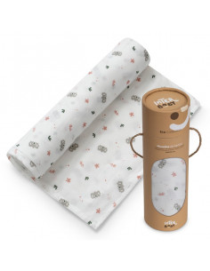 Muselina Bambú Koala Flores...