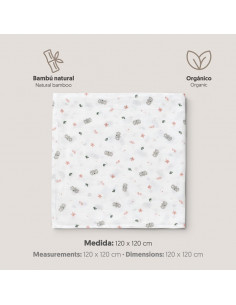 Muselina Bambú Koala Flores... 2