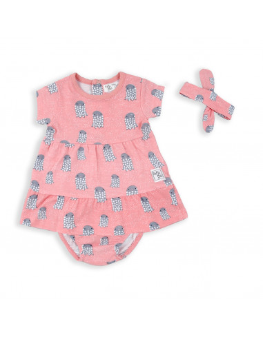 Vestido con Ranita y Cinta Algodón...