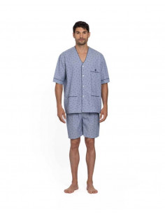 Pijama Corto Abierto Tela...