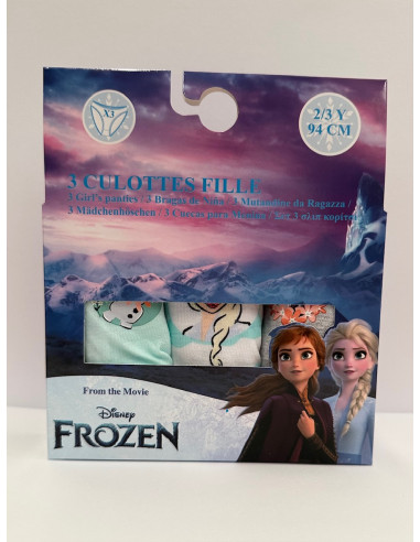 Pack 3 Bragas Algodón Frozen Sun City...