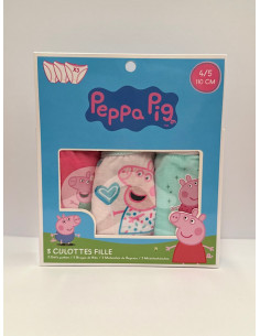 Pack 3 Bragas Algodón Peppa...