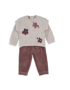 Conjunto Sudadera Flores +...