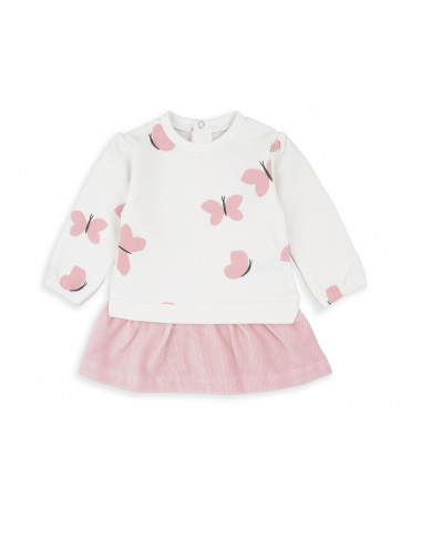 Vestido Mariposas Algodón Babybol 251014