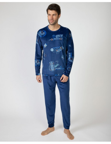 Pijama Largo Micropolar Coche...