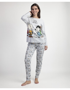 Pijama Largo Algodón Snoopy...