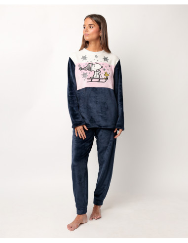 Pijama Largo Coralina Snoopy Admas 63423