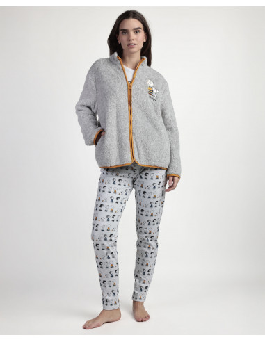 Bata Corta Cremallera Coralina Snoopy...