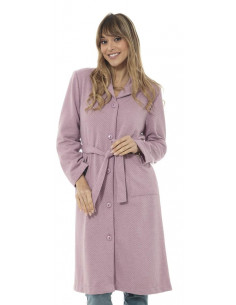 Bata Larga Abotonada Piqué...