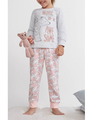 Pijama Largo Algodón Oso Polar...