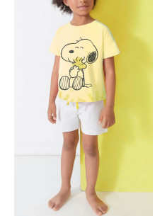 Pijama Corto Algodón Snoopy...