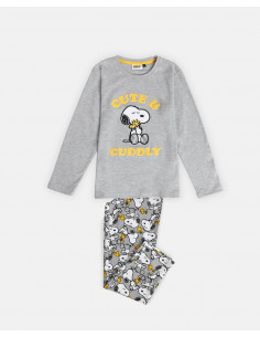 Pijama Largo Algodón Snoopy...