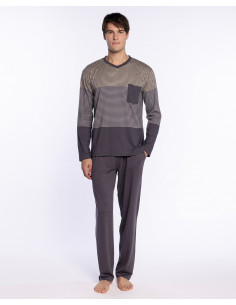 Pijama Largo Rayas Ease...