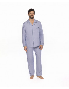 Pijama Largo Abierto Tela... 2