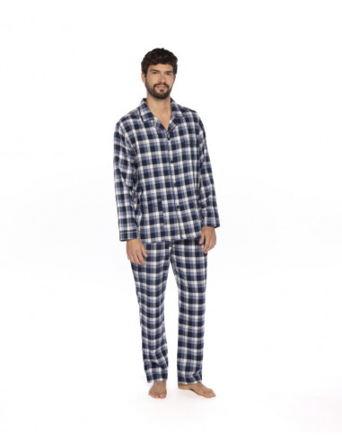 Pijama Largo Abierto Cuadros Viella...