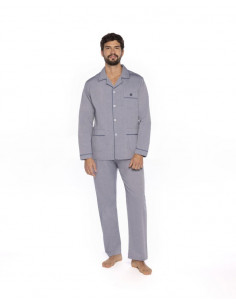Pijama Largo Abierto Tela... 2