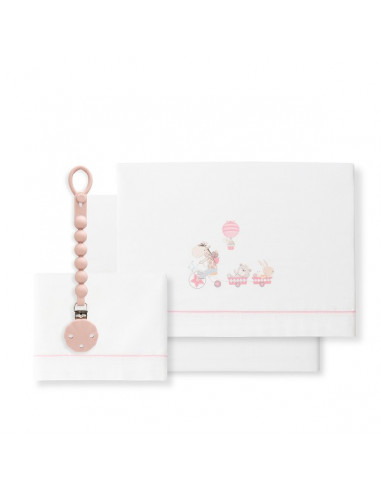 Juego Sábanas Cuna + Chupetero Tren...