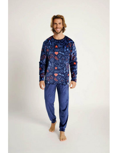 Pijama Largo Tundosado Gamer Muydemi...