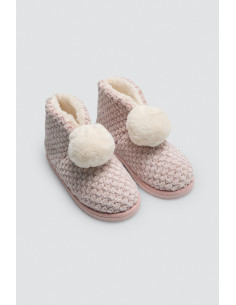 Zapatillas Bota Pompón...